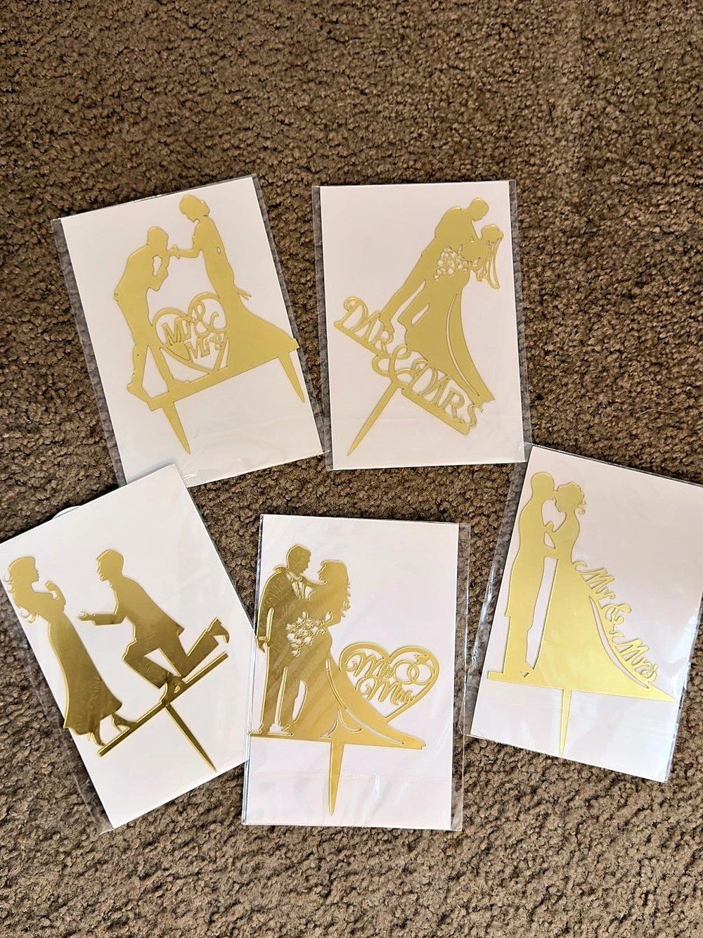 Gold Wedding Cake Toppers